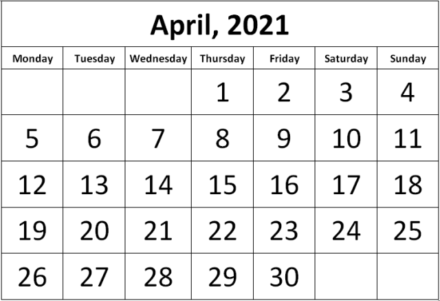 April 2021 Signals and Results